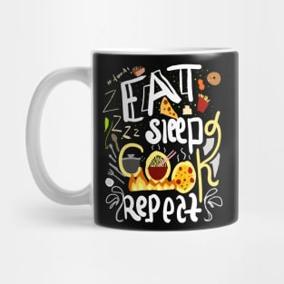 Eat sleep cook repeat Mug